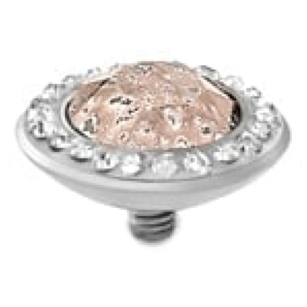 Famosa Stainless Steel 13mm Tondo Deluxe Rose Patina Ring Top