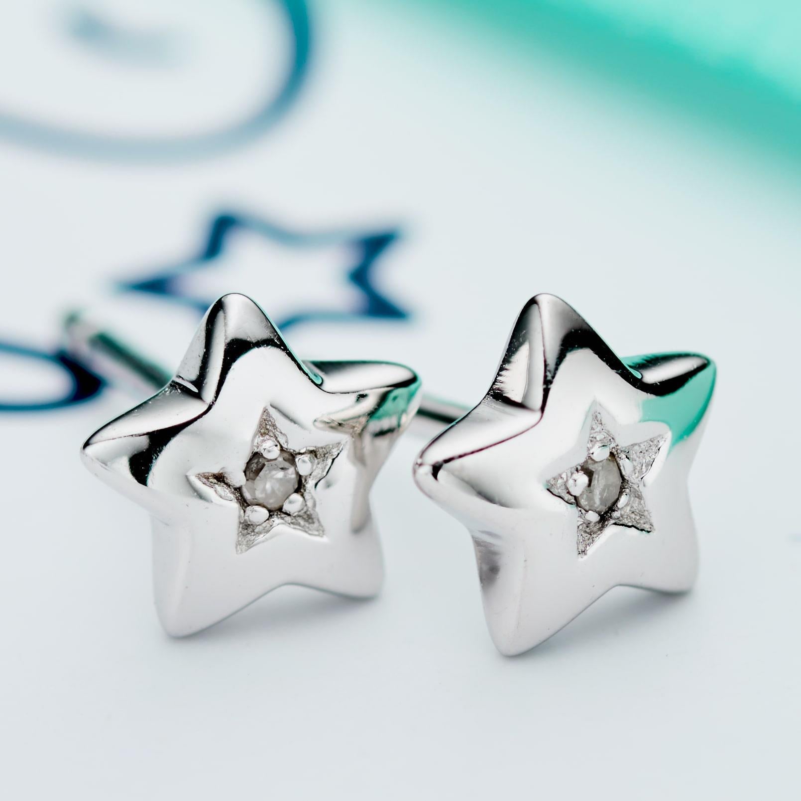 Noor - Diamond Star Stud Earring