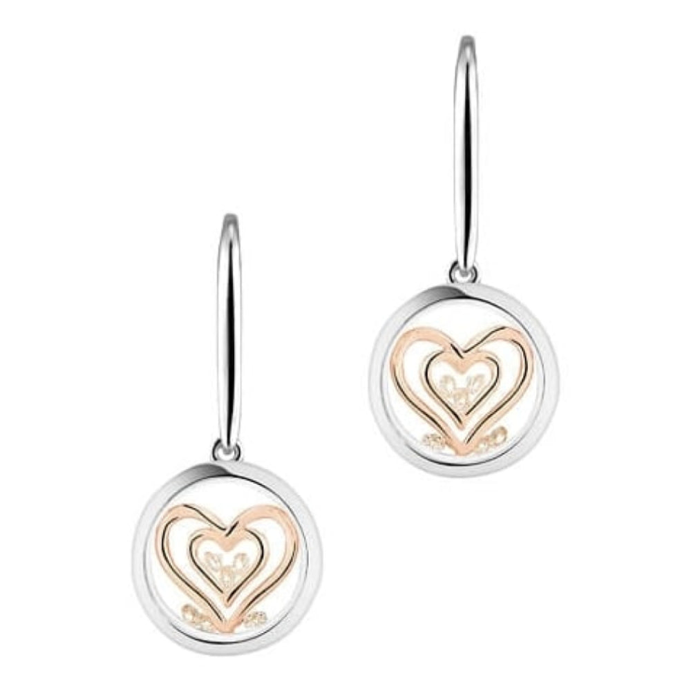 Double Heart Earrings (E4695 ROCZ)