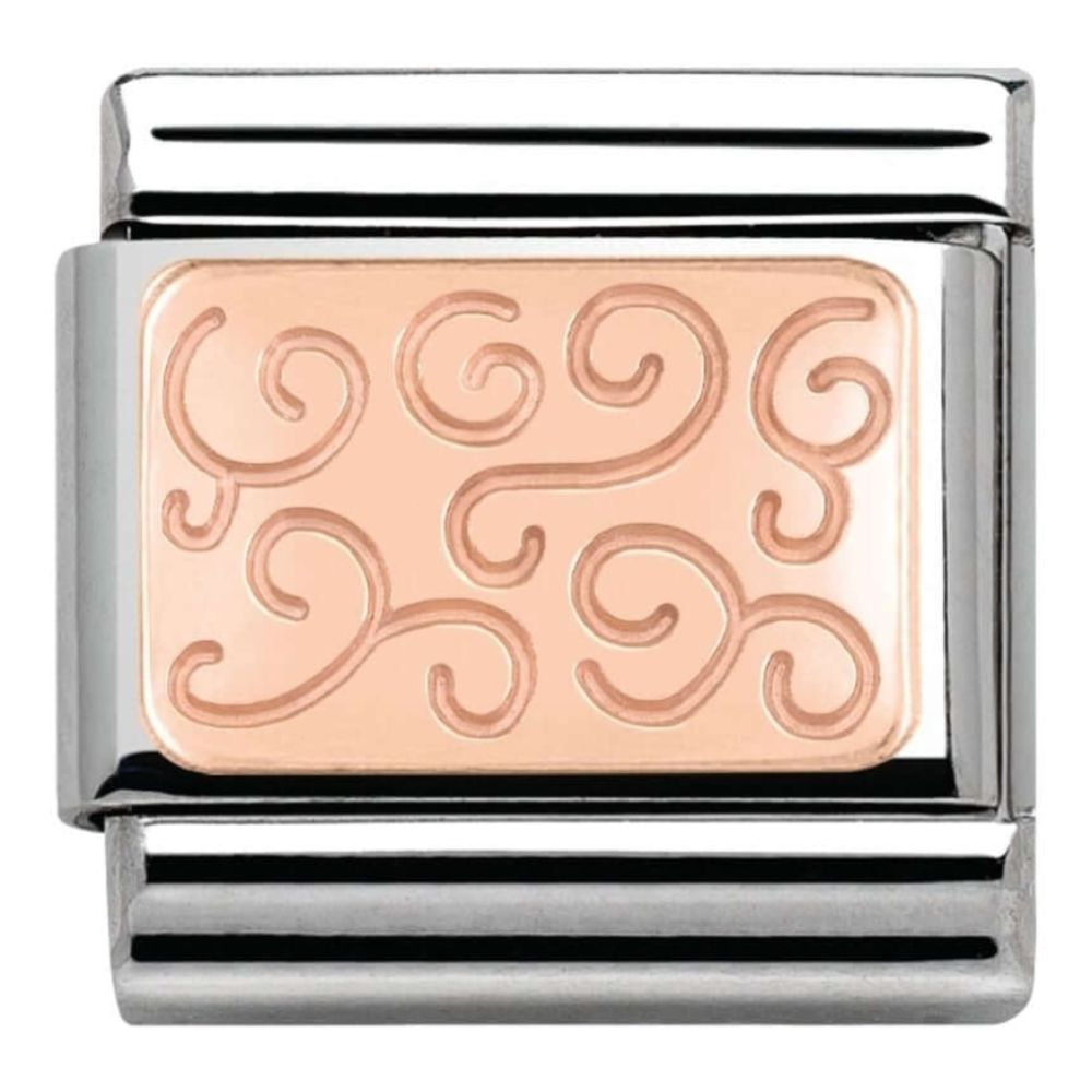 Classic Rose Gold Swirl Link