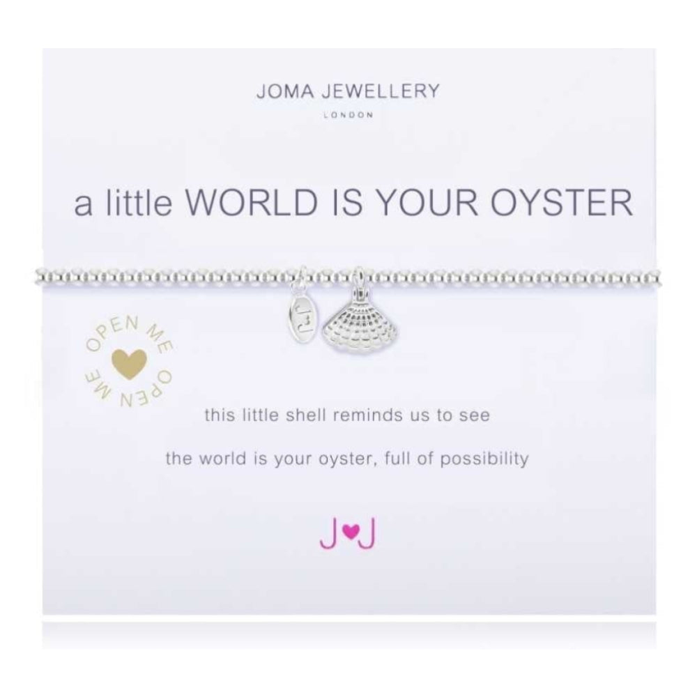 A Little | The World Is Your Oyster | Silver | Bracelet | 17.5cm Stretch
