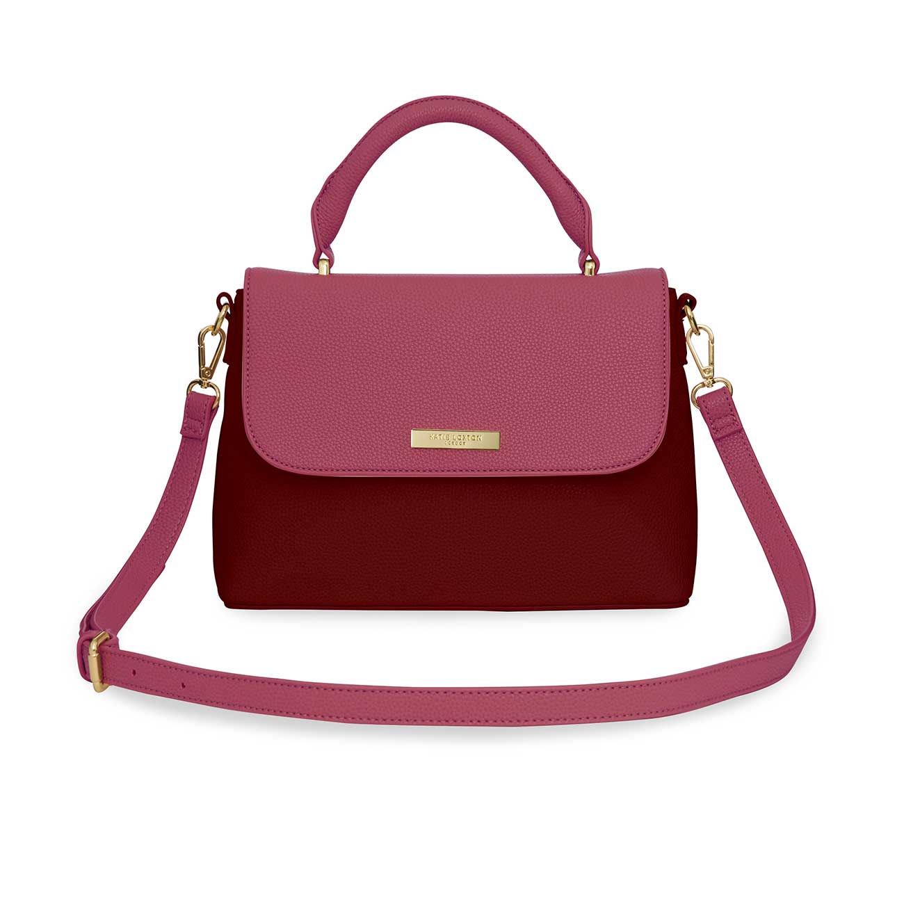 Talia Two Tone Messenger Bag | Light Burgundy and Dark Burgundy