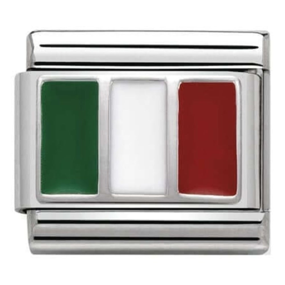Enamel Italy Flag Classic Charm