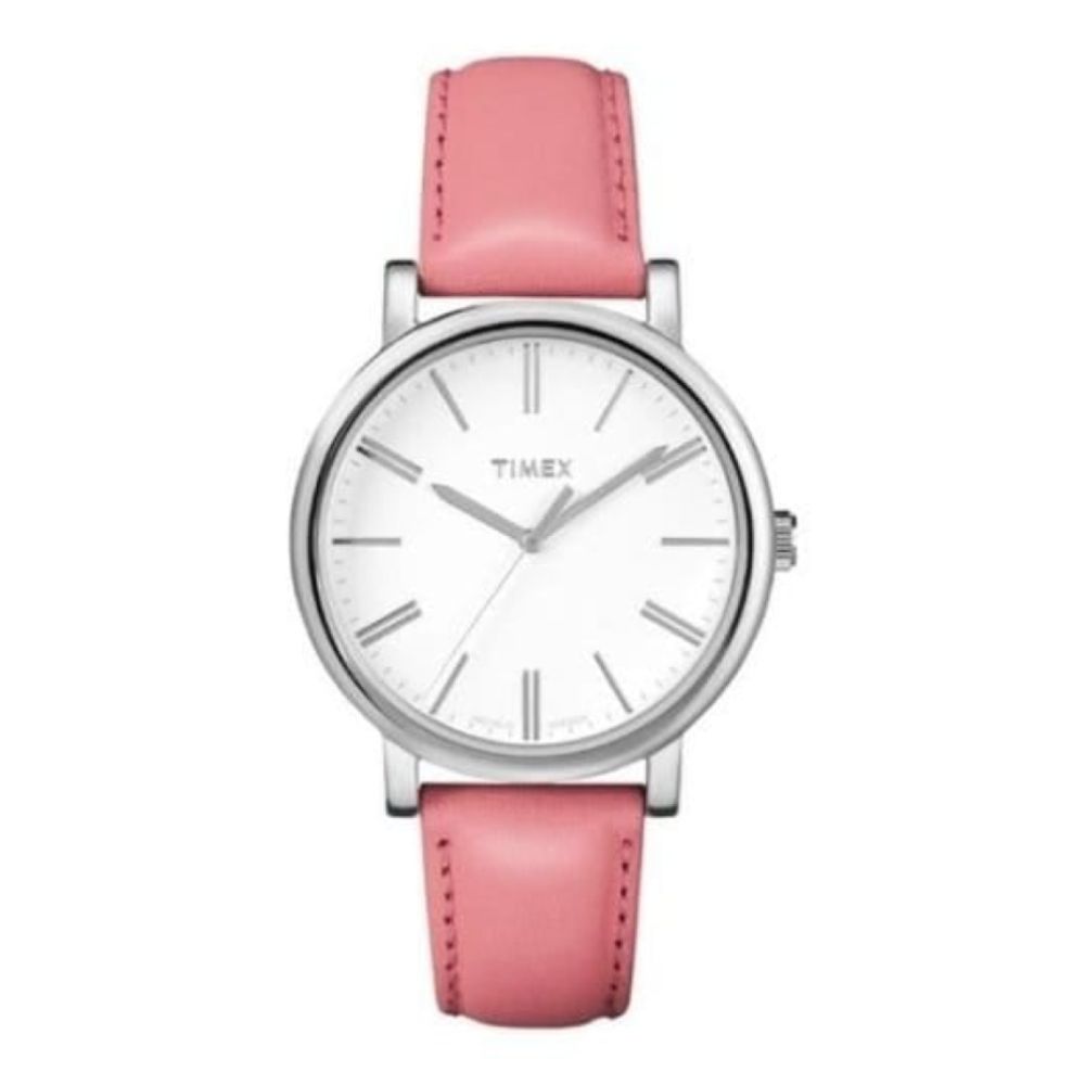 Ladies Easy Reader Pink Leather Watch