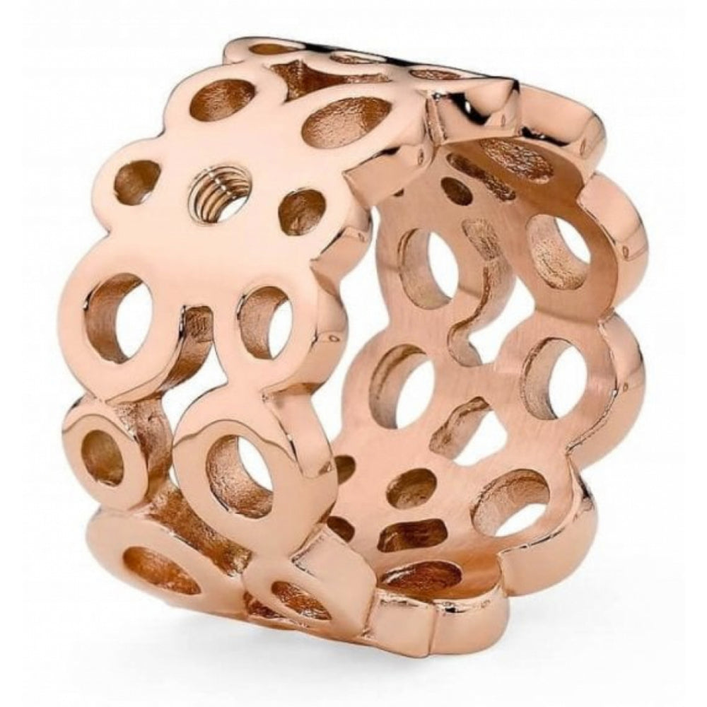 Famosa Ancona Rose Gold Plated Stainless Steel Ring