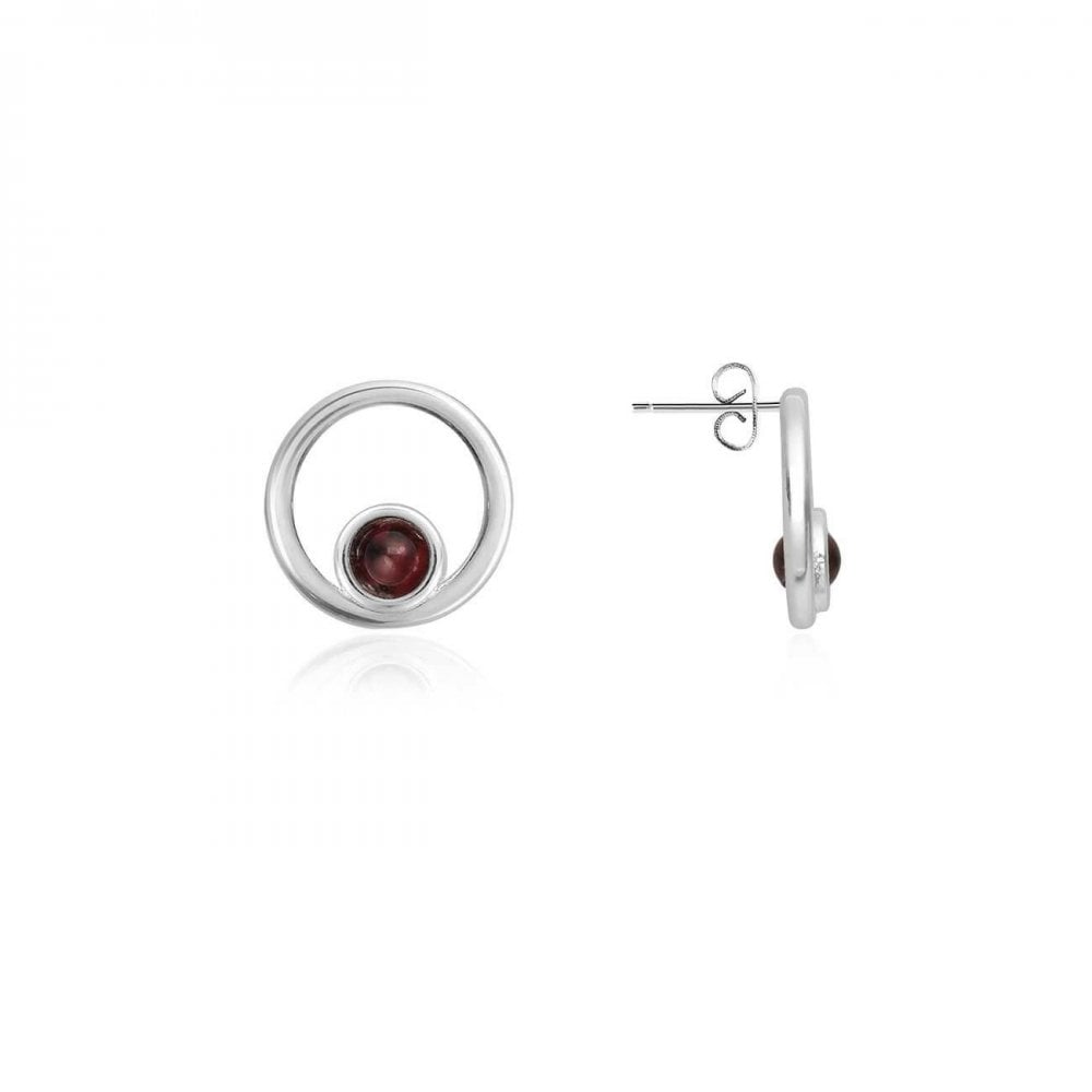 Treasure The Little Things | Birthstone January Garnet | Silver | Earring Box