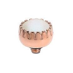 LONDON Small (RG/P) 8mm White Pearl Ring Top