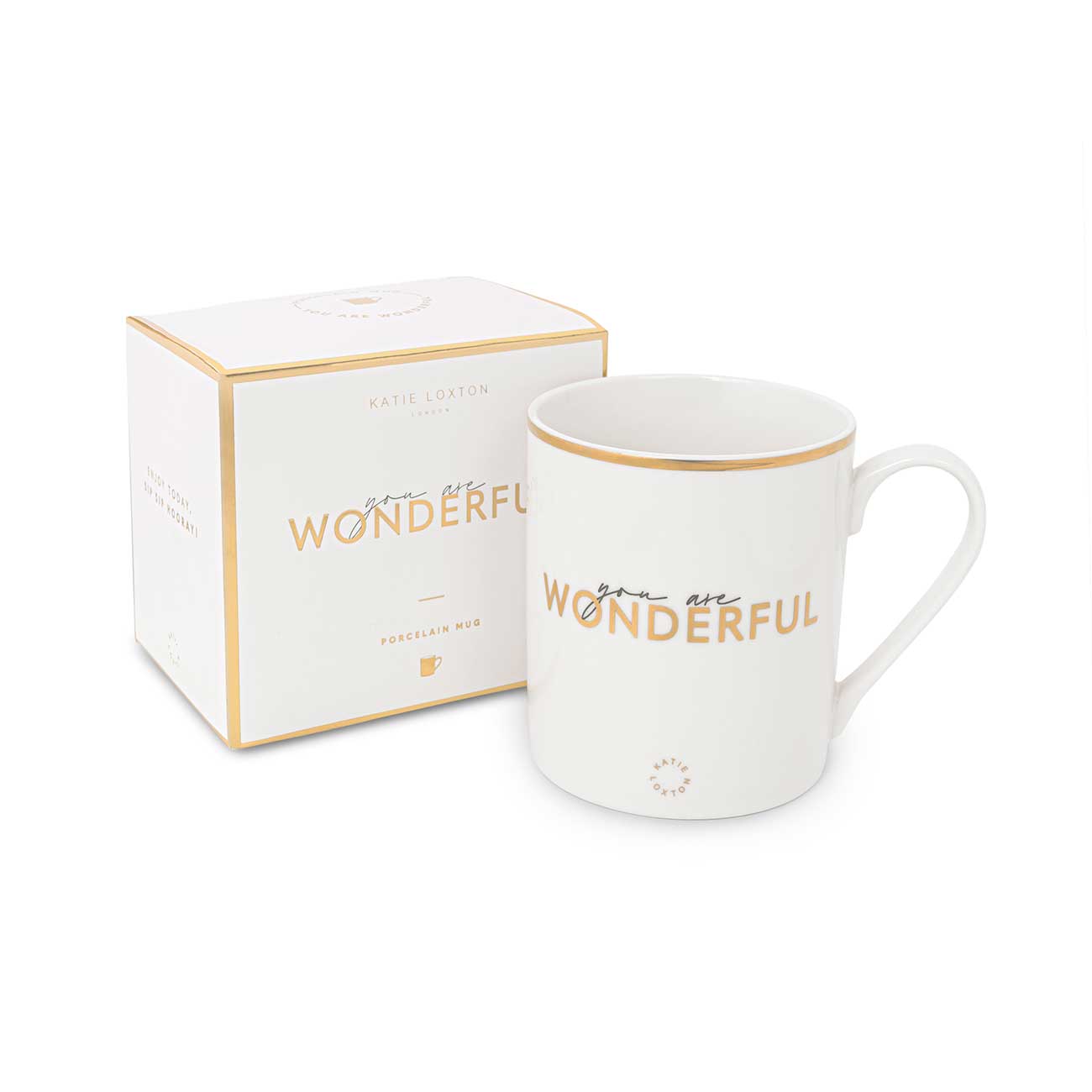 Porcelain Mug | You Are Wonderful | White and Gold