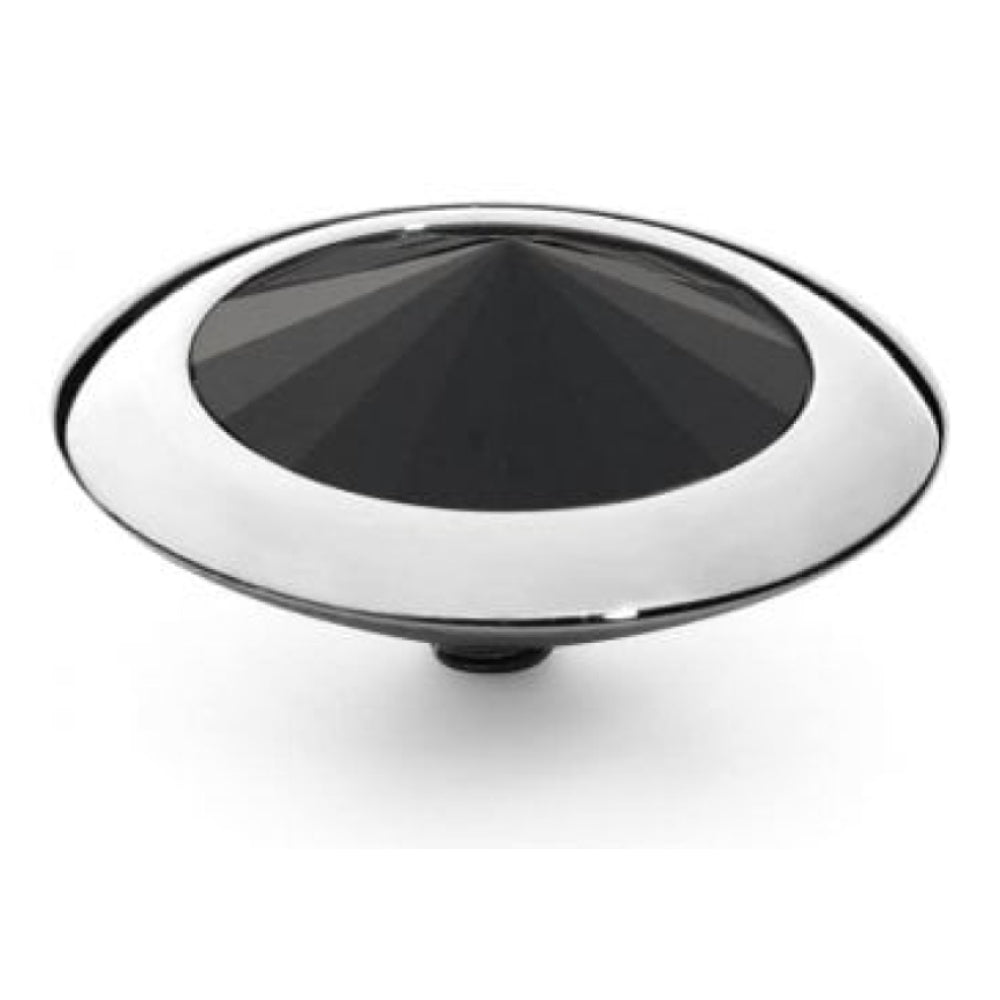 Famosa Silver 16mm Tondo Ring Top Jet