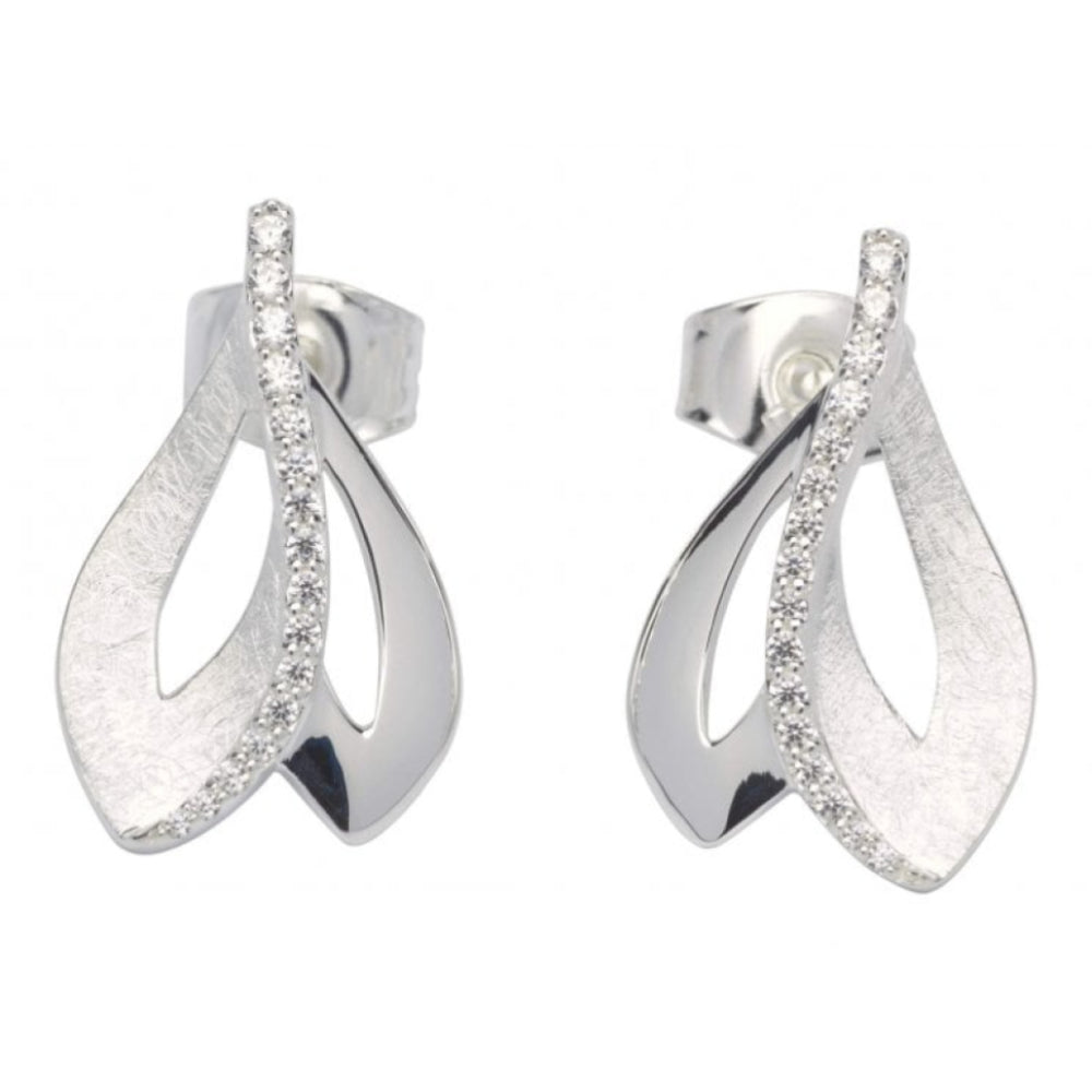 Sterling Silver 925 Earrings With CZ Stud