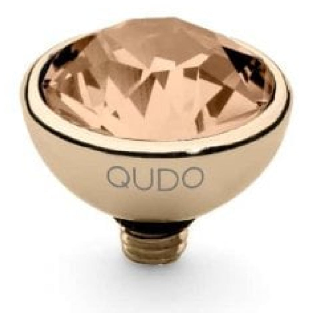 Famosa Gold 10mm Bottone Ring Top Light Peach