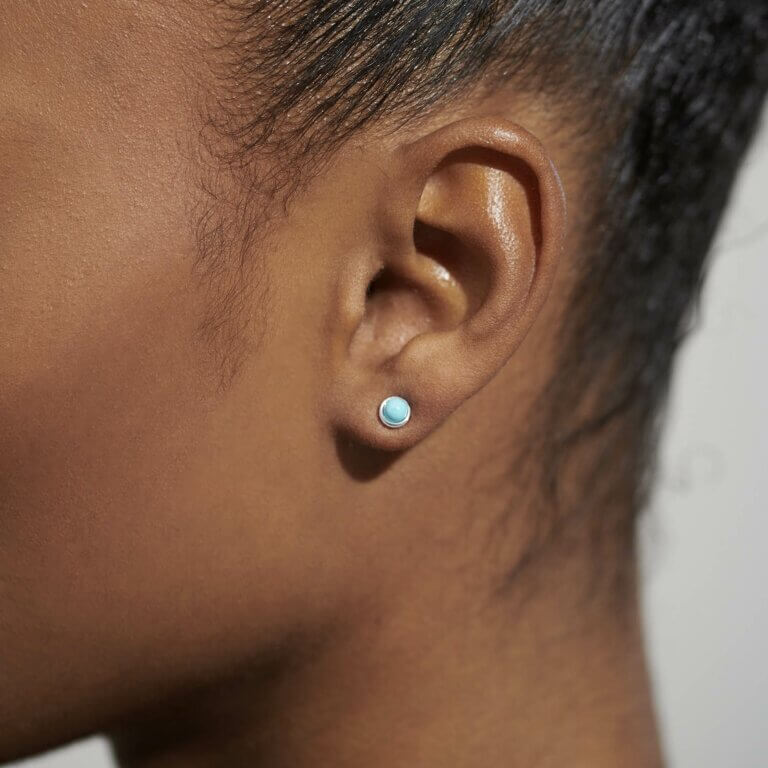 December Turquoise Birthstone Boxed Earrings