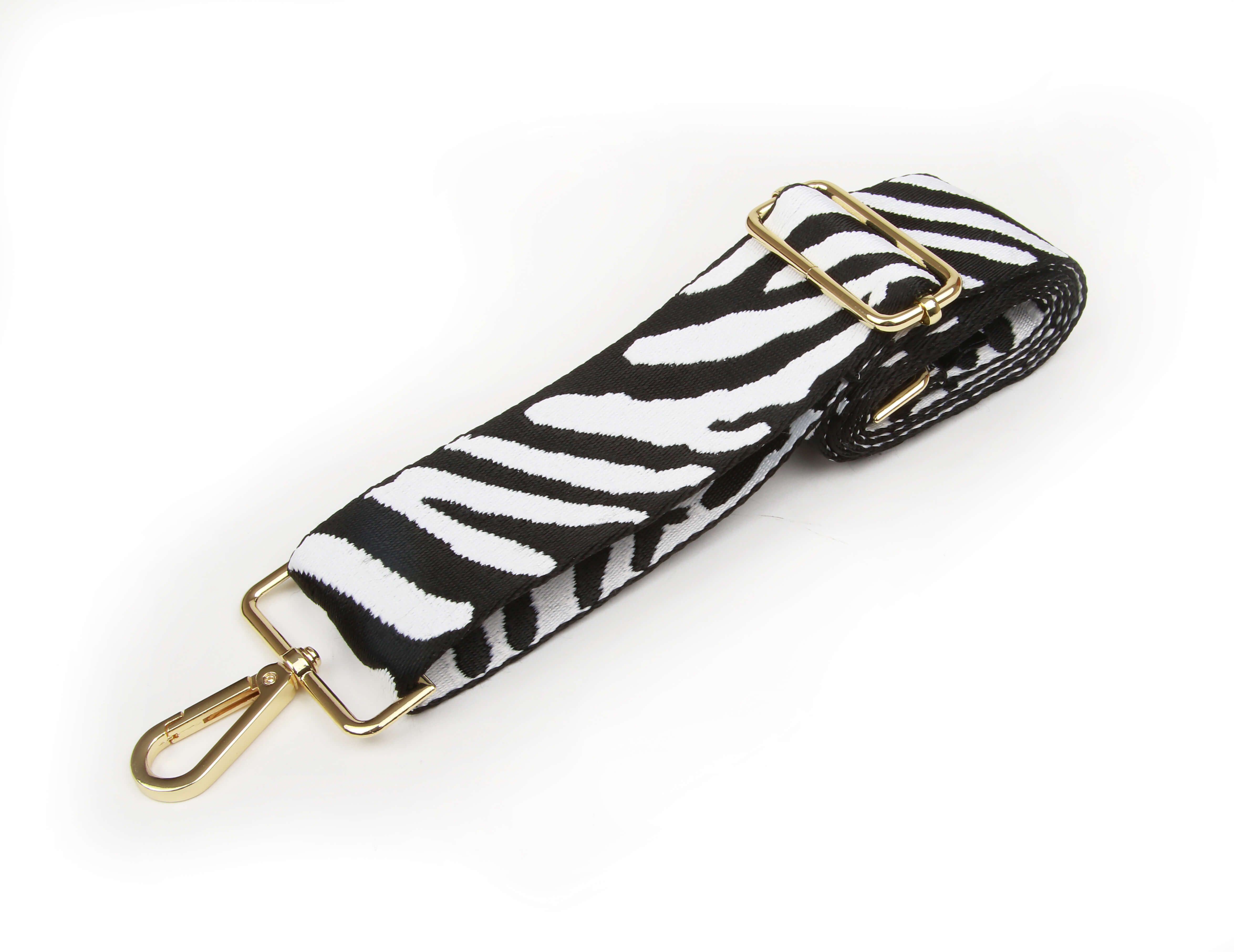 Black & White Zebra Print Cross Body Strap