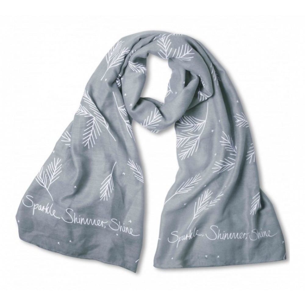 Sentiment Scarf - Sparkle Shimmer Shine - Slate Blue