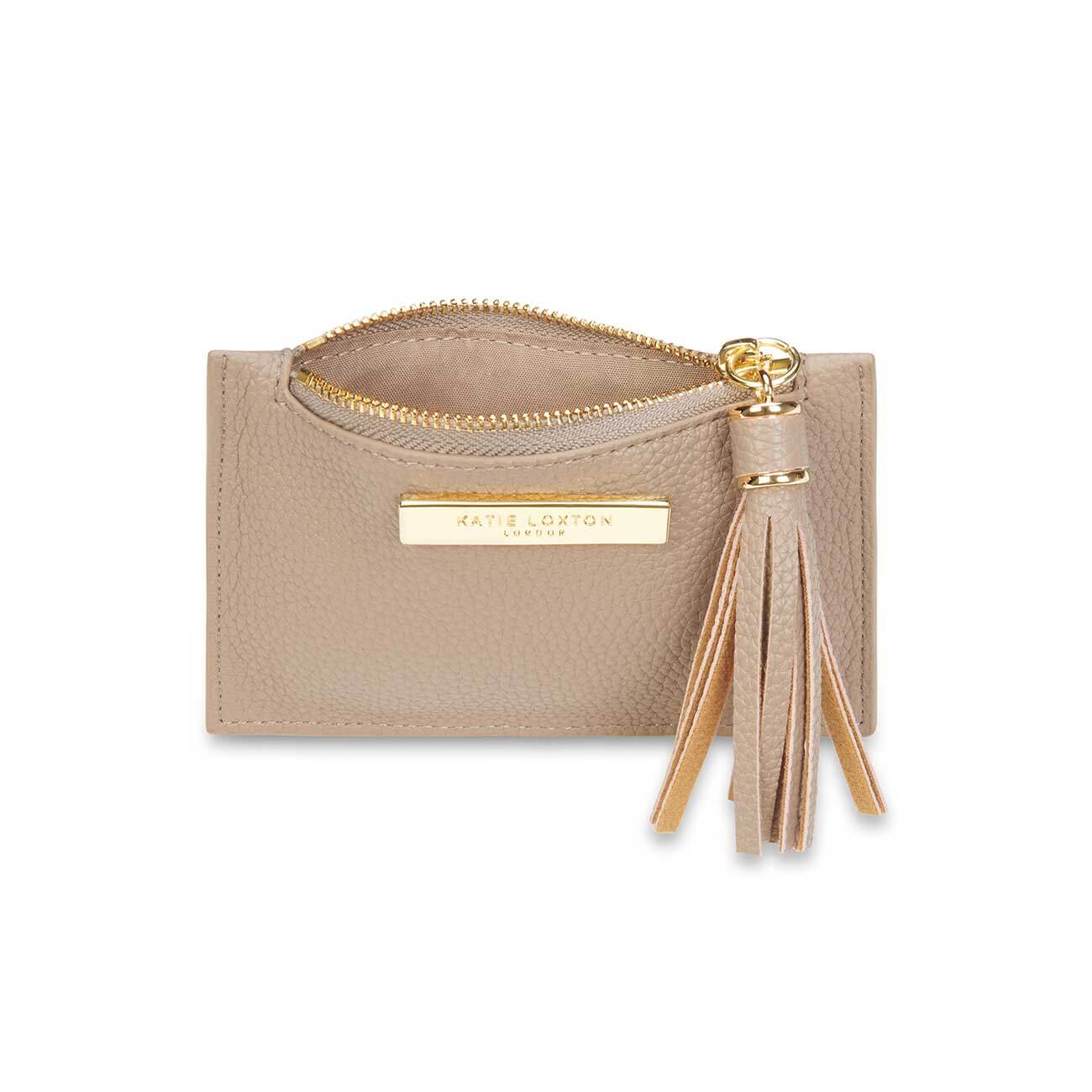 Tassel Card Holder | Taupe