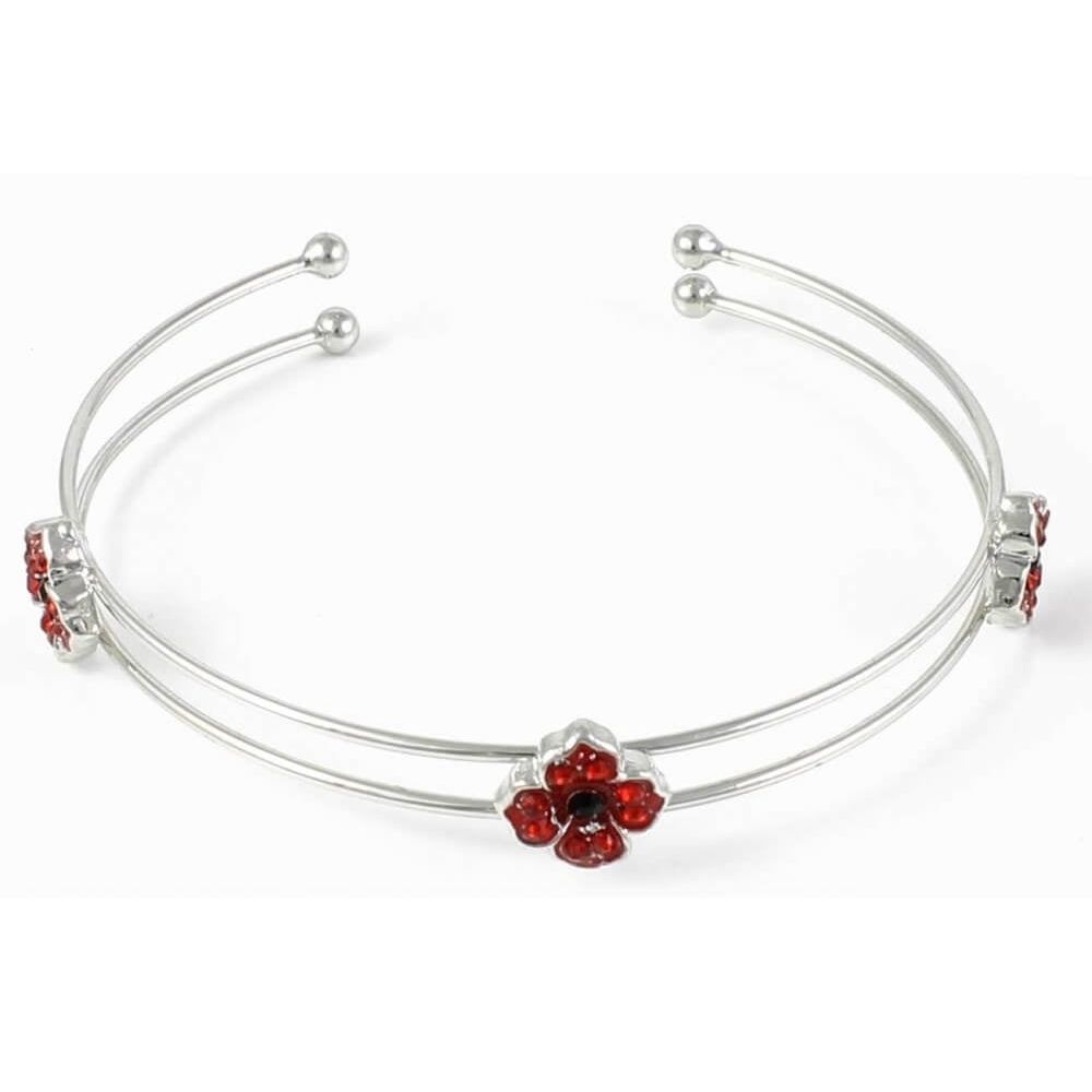 Open Bangle & Three Poppies