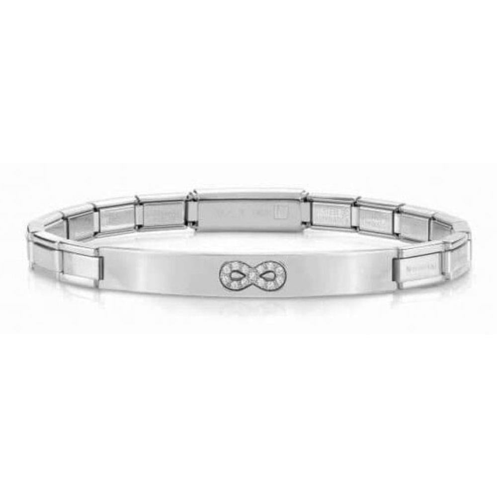 Trendsetter Silver Bracelet White CZ Infinity Symbol