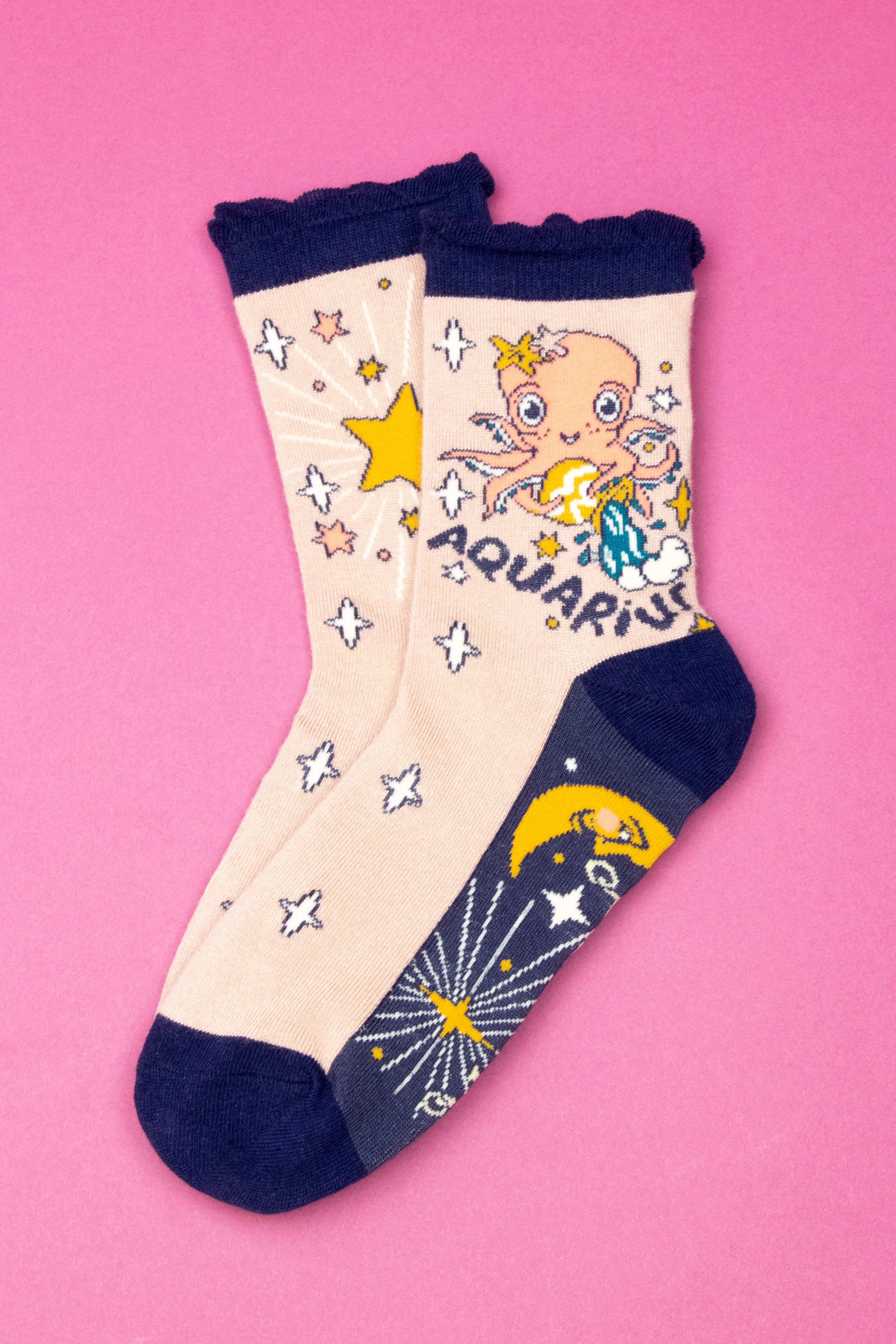 Zodiac Ankle Socks Aquarius (20th Jan - 18th Feb)