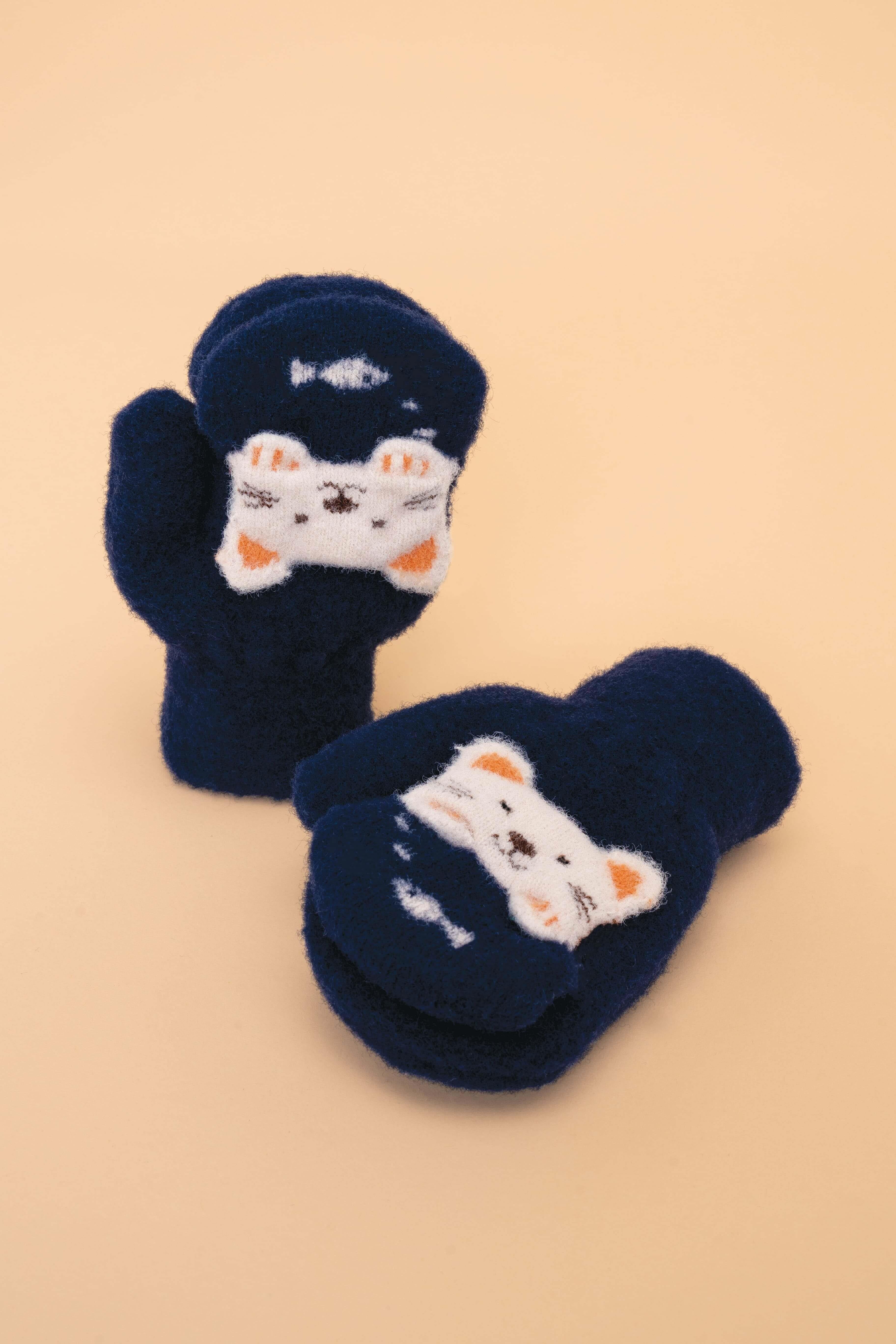 Pals Mittens - Kitty Navy