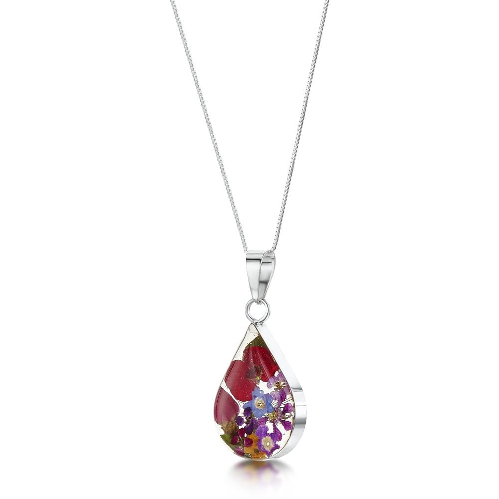 Silver Pendant - Mixed - Teardrop - Medium