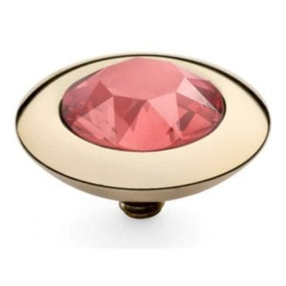 Famosa Gold 13mm Tondo Ring Top Red Magma