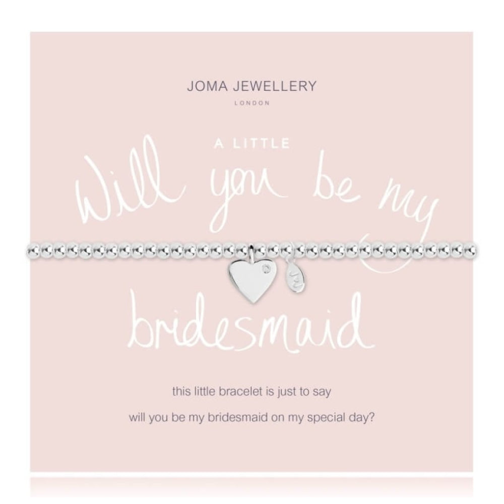 a little WILL YOU BE MY BRIDESMAID - silver bracelet