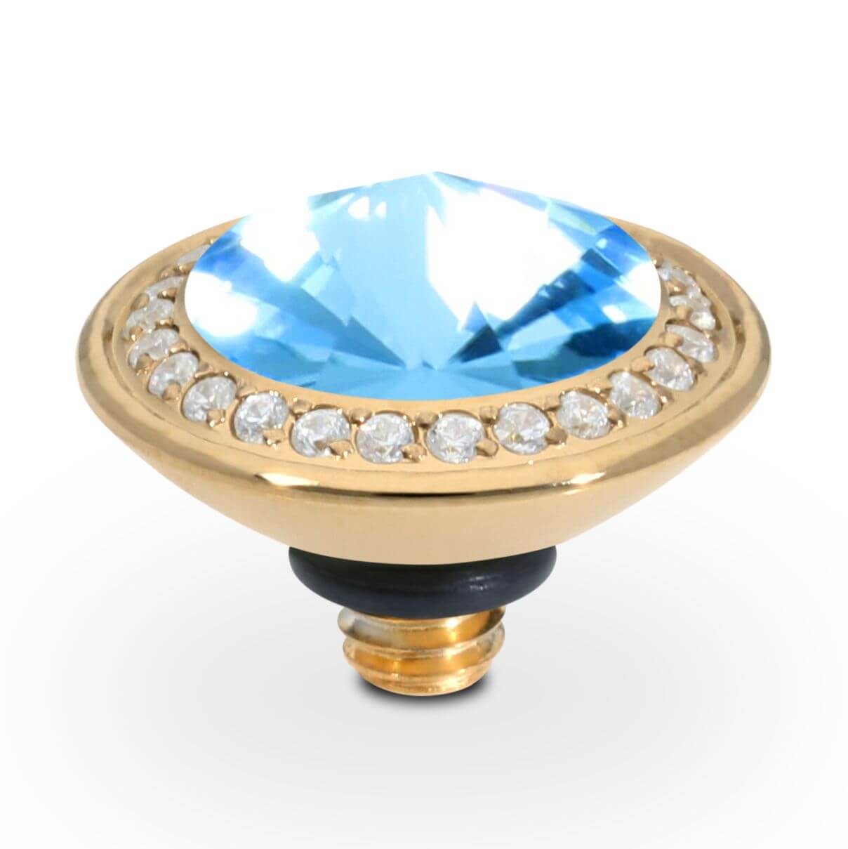 TONDO Deluxe (G/P) 9mm Aquamarine Ring Top