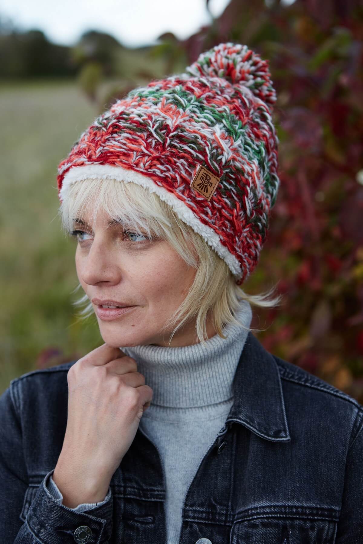 Utrecht Bobble Beanie Earth