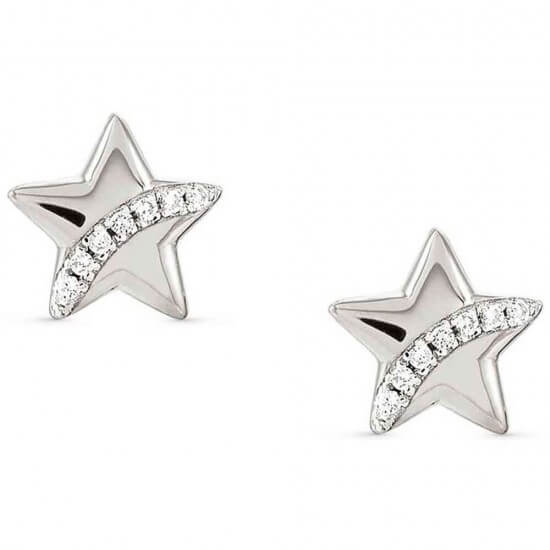 Sweetrock Romance Silver Star Stud Earrings