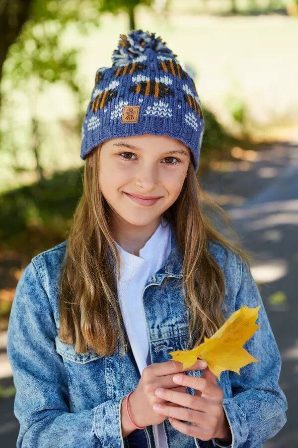 Kids Beehive Bobble Beanie Hat