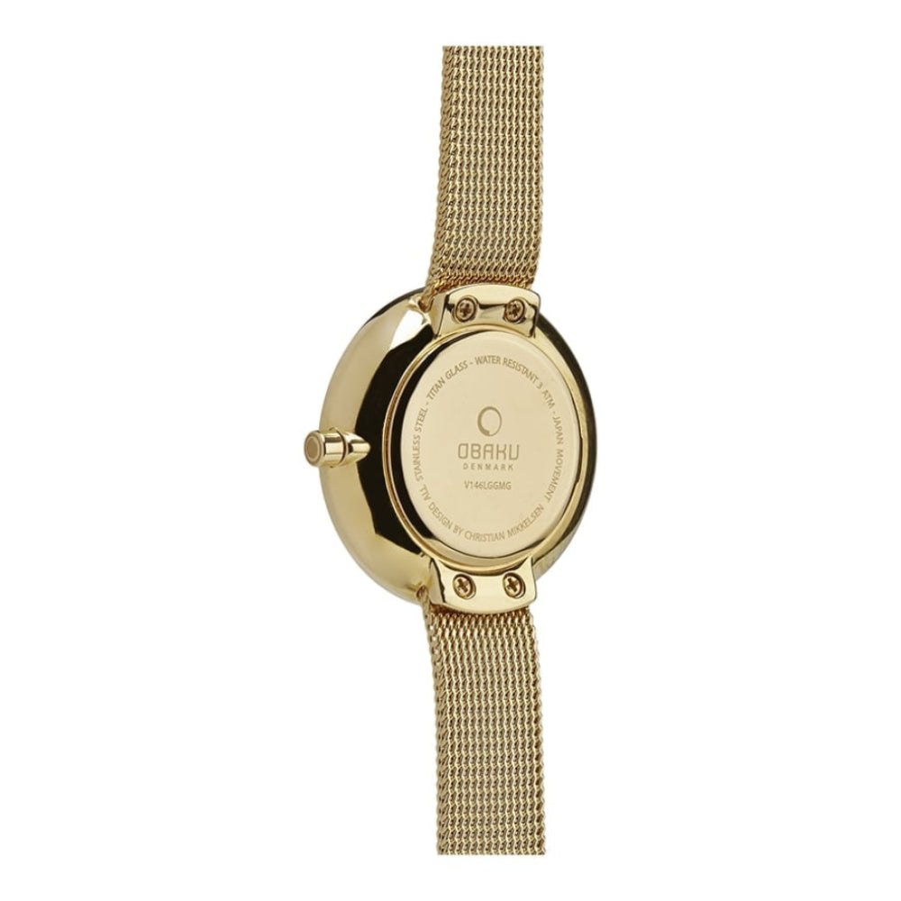 STILLE - GOLD Gold Plated Stainless Steel Mesh Bracelet Watch