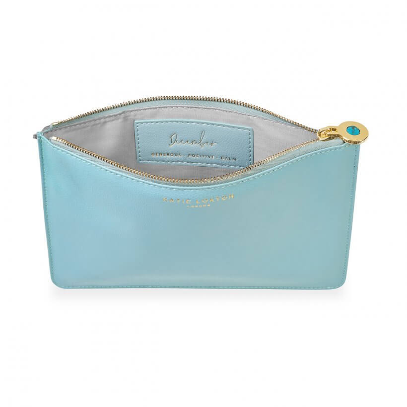 Birthstone Perfect Pouch | December | Turquoise | Duck Egg Blue