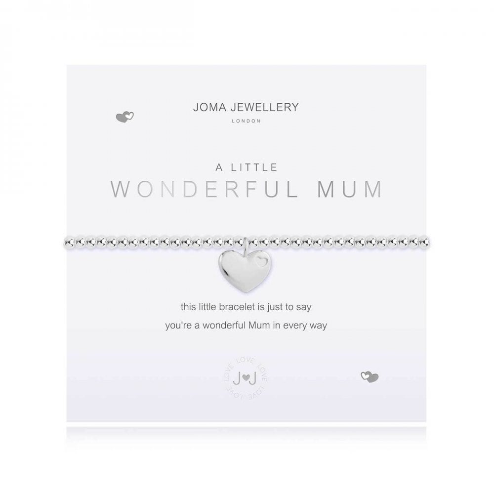 A Little Jewellery Box | Wonderful Mum | Silver | Bracelet | 17.5cm Stretch