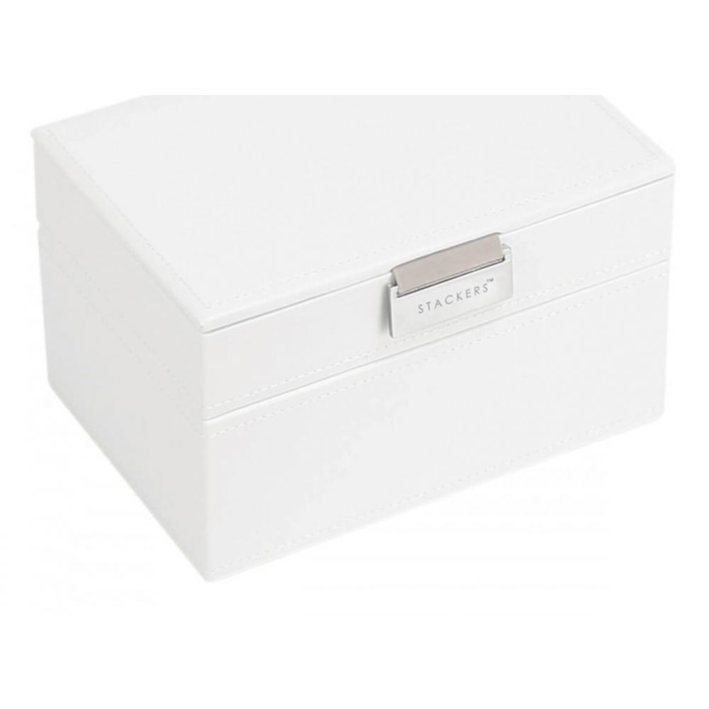 White Mini Set Of 2 Stackers