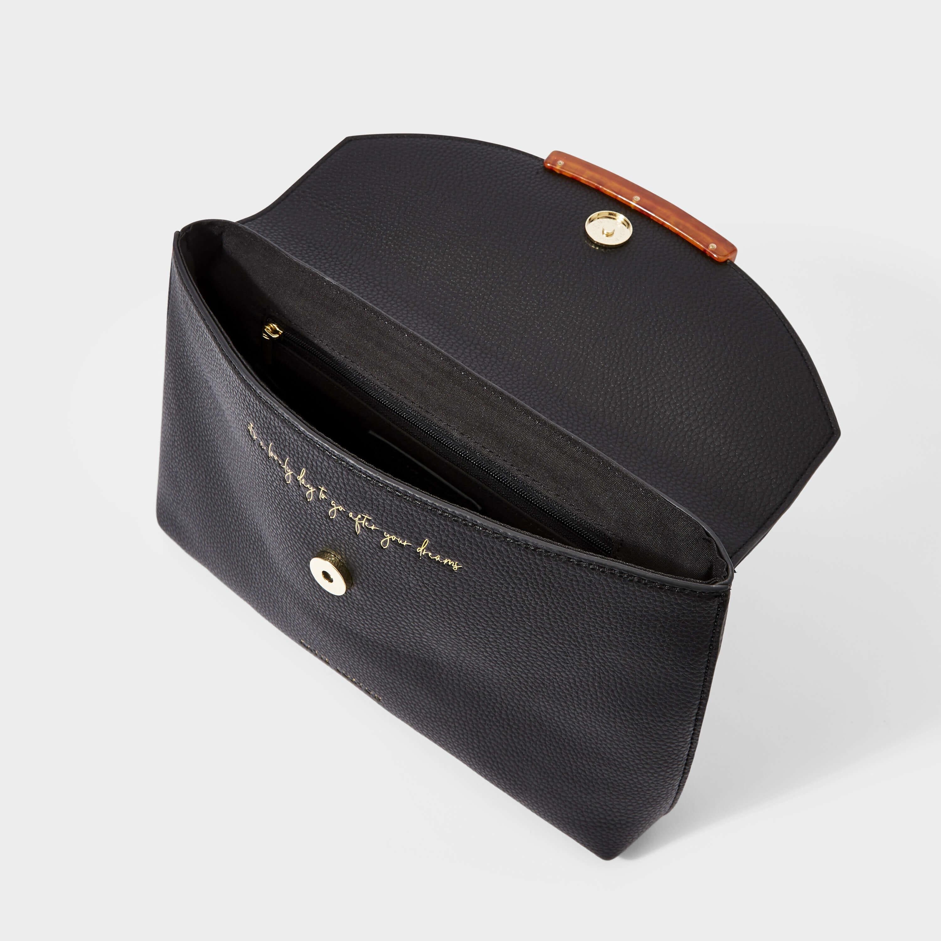 Dani Tortoiseshell Clutch | Black | 19 X 27 X 6cm