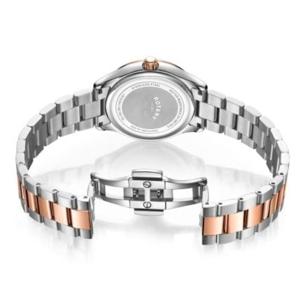 Rotary Two Tone Rose Gold Oxford Ladies