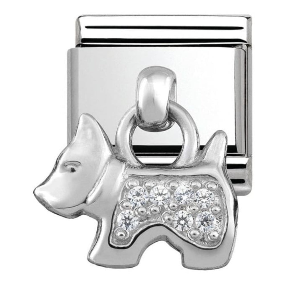 Classic CZ Dog Charm Link