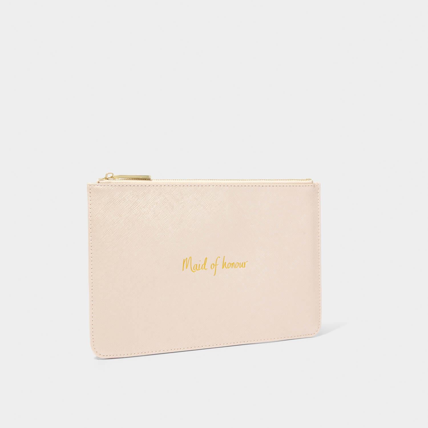 Bridal Perfect Pouch 'Maid Of Honour' in Rose Gold