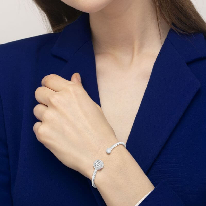 Stainless Steel Crystal Bangle