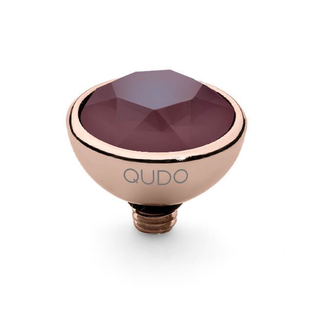 BOTTONE Rose Gold 10mm Dark Red Ring Top