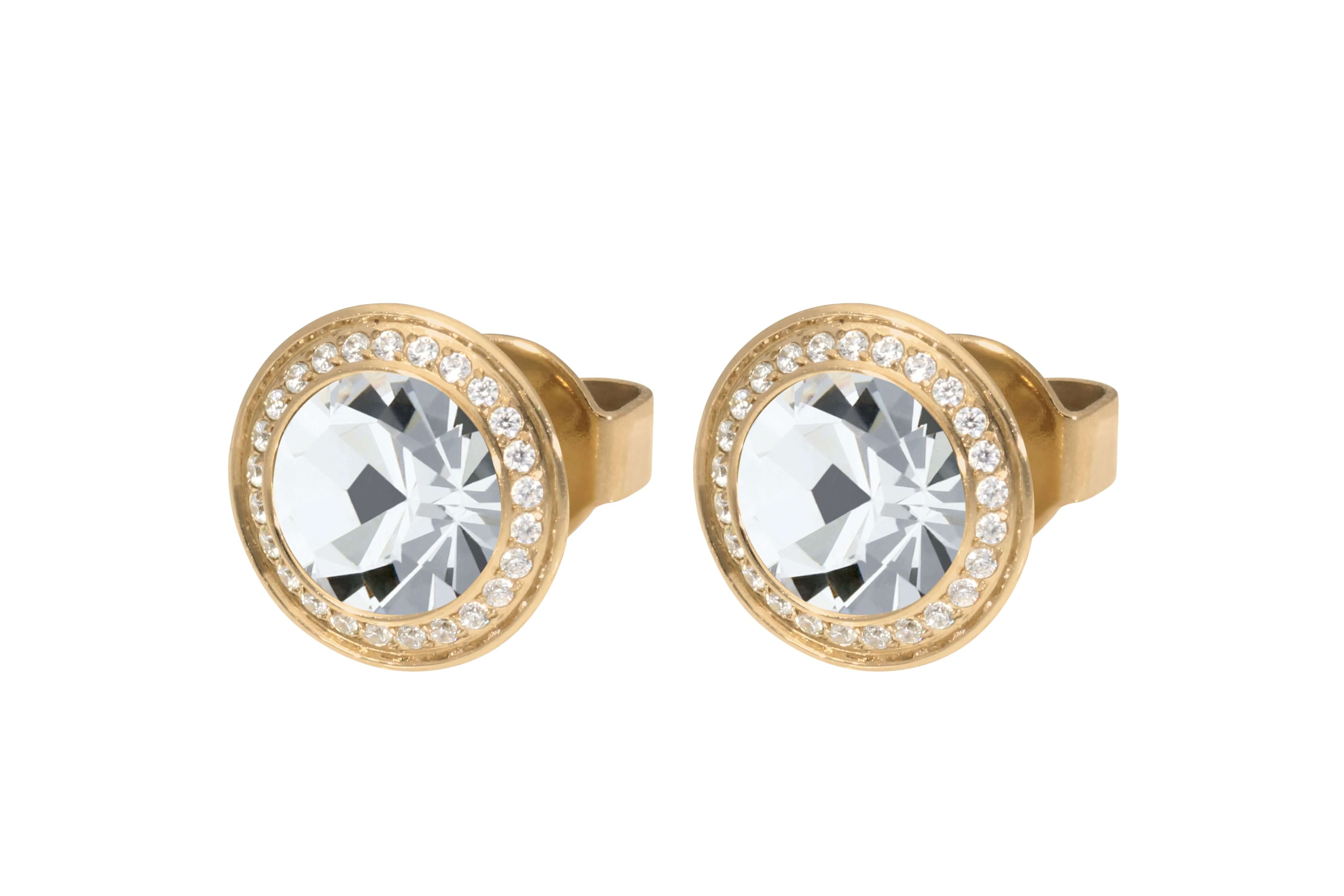 TONDO Deluxe (G/P) 9mm Crystal Stud