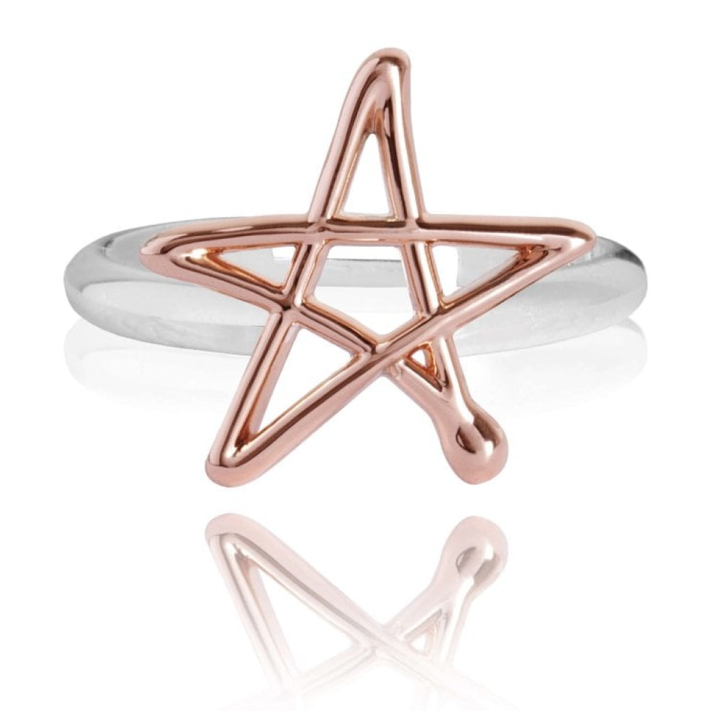 ALINA Star Ring - Rose Gold - Adjustable Size M