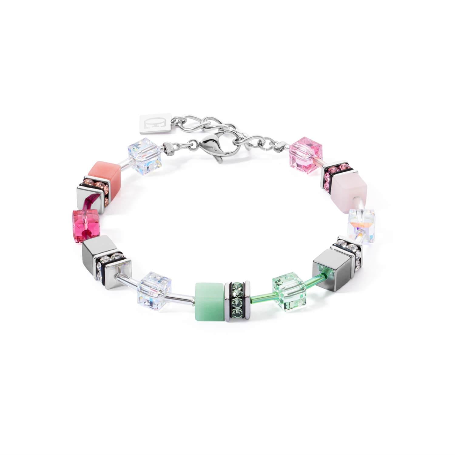 GeoCUBE Iconic Bracelet In Green-Pink