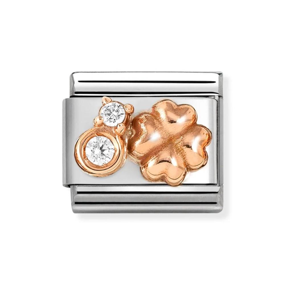 Composable Classic Lucky Clover With In 9K Rose Gold Charm