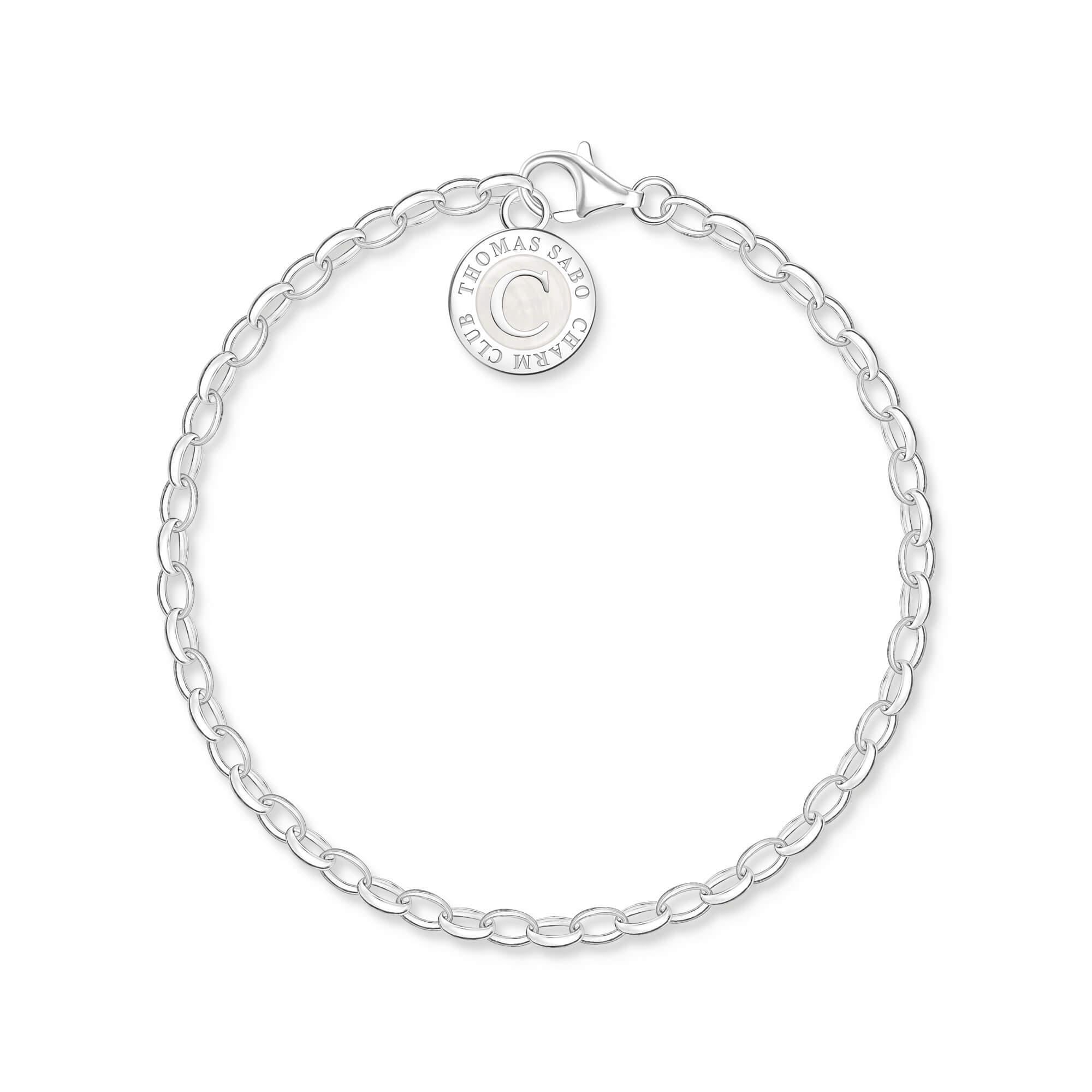 Member Charm Wide Anchor Link Bracelet With White Charmista Coin