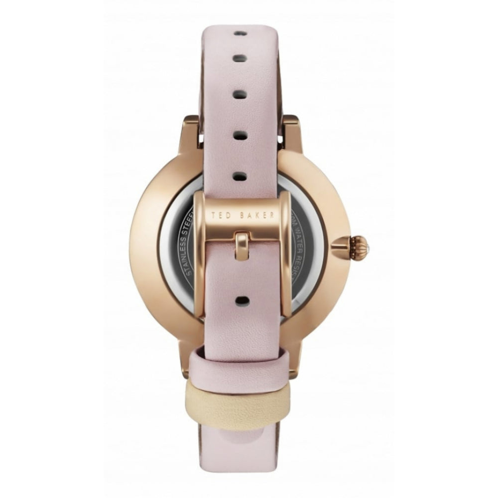Rose Gold Plated Dial & Pink Leather Strap Ladies Wristwatch