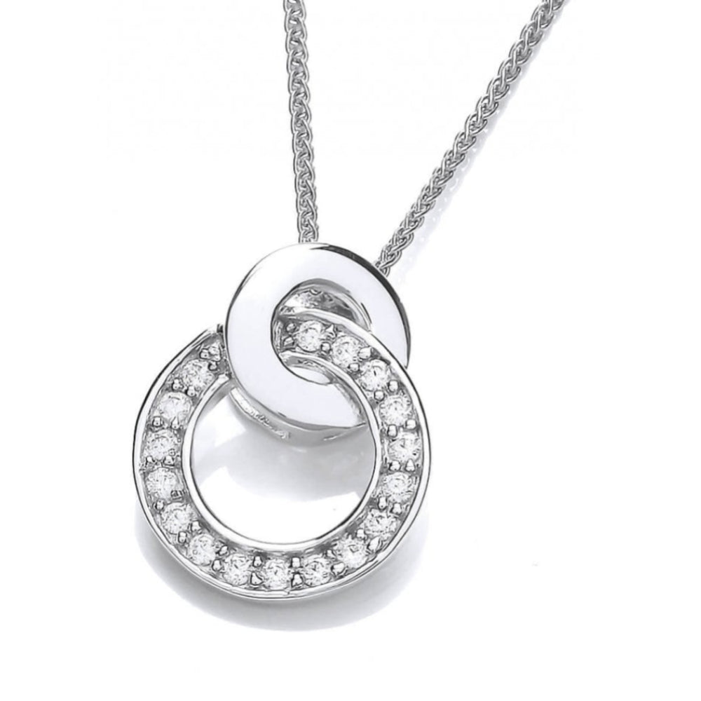 Silver And CZ Mint Pendant
