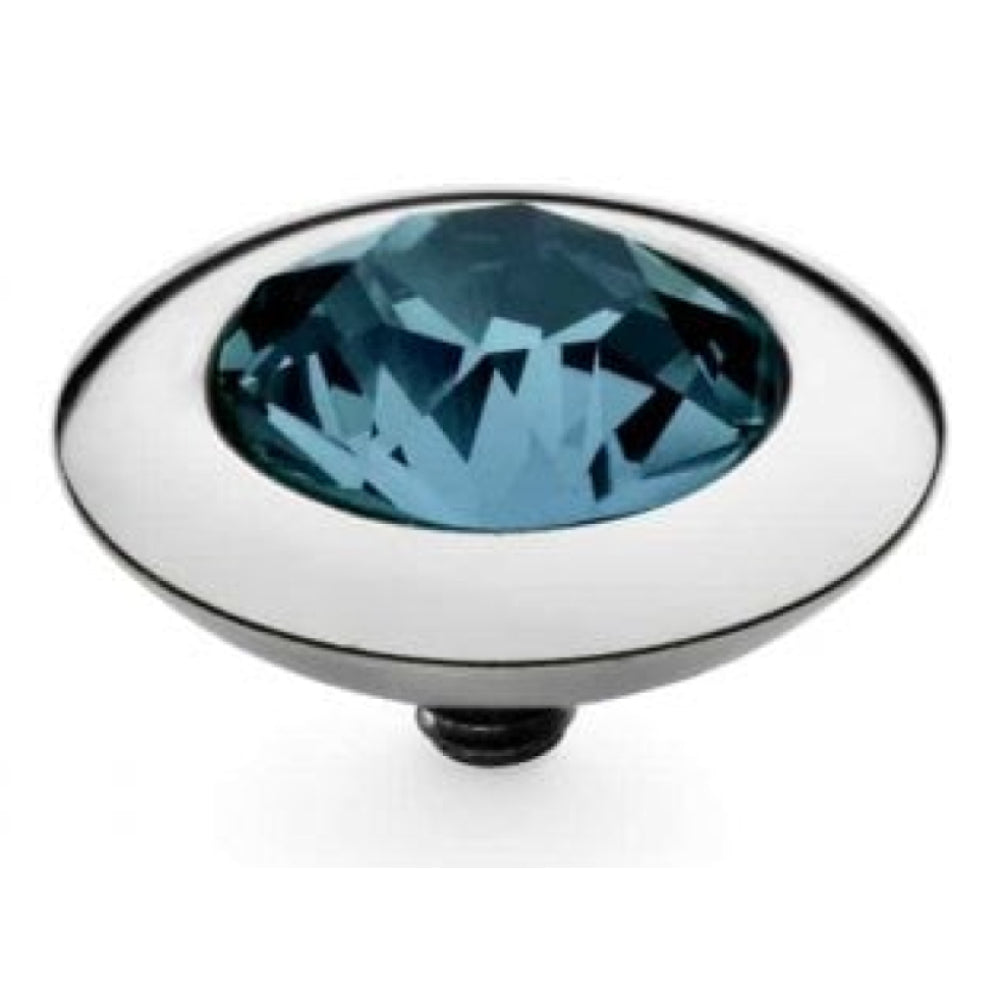 Famosa Silver 13mm Tondo Ring Top Indian Sapphire
