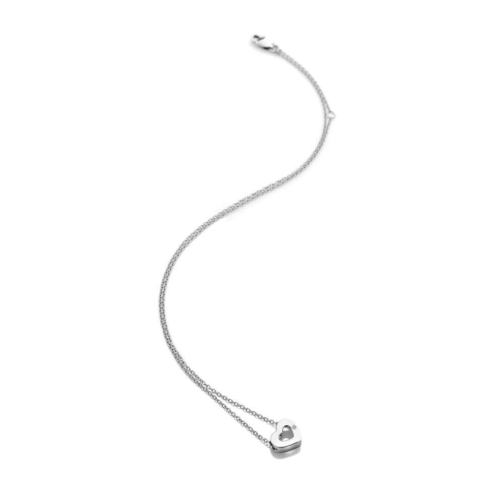 Diamond Amulet Heart Pendant Necklace