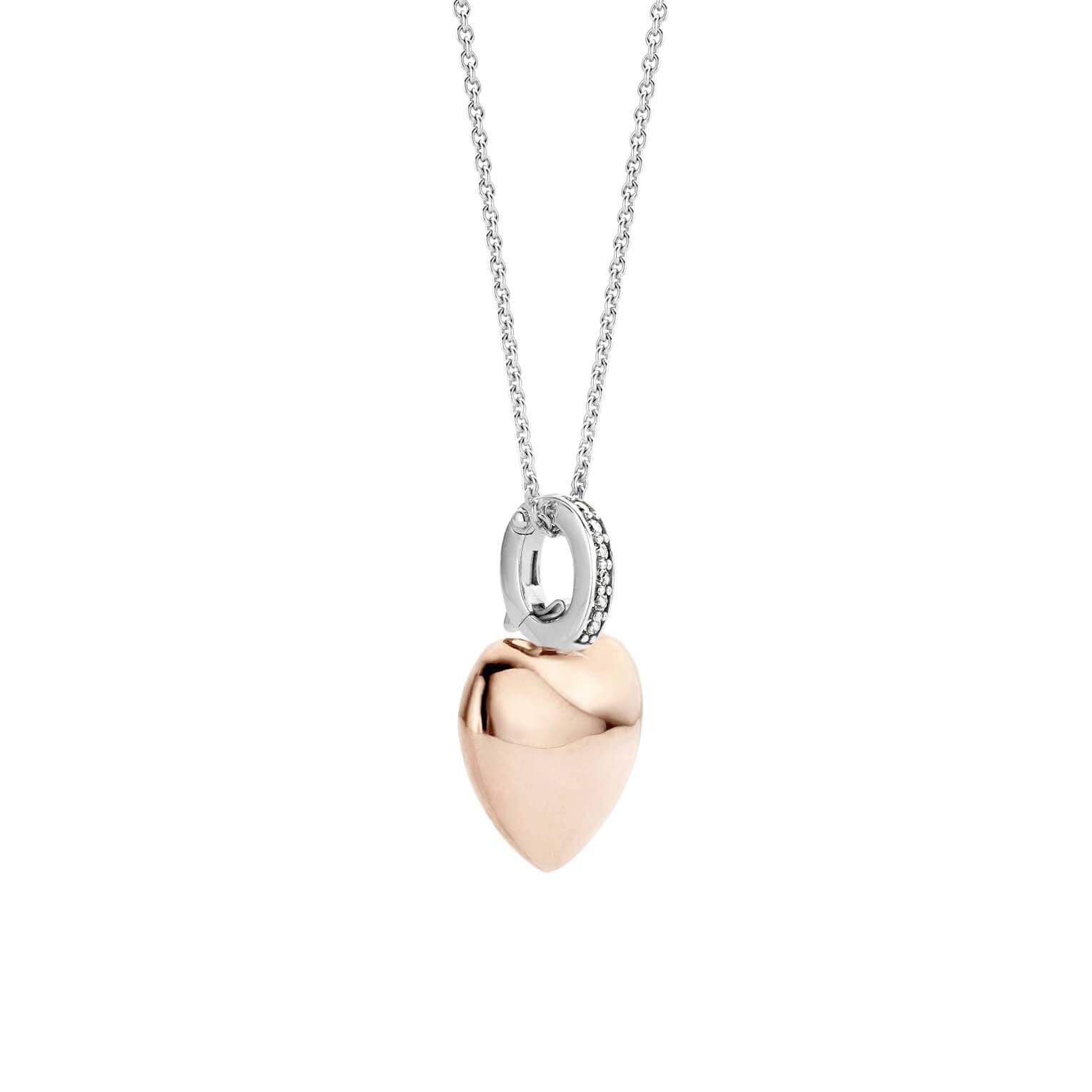 Rose Gold Plated Heart Pendant Necklace